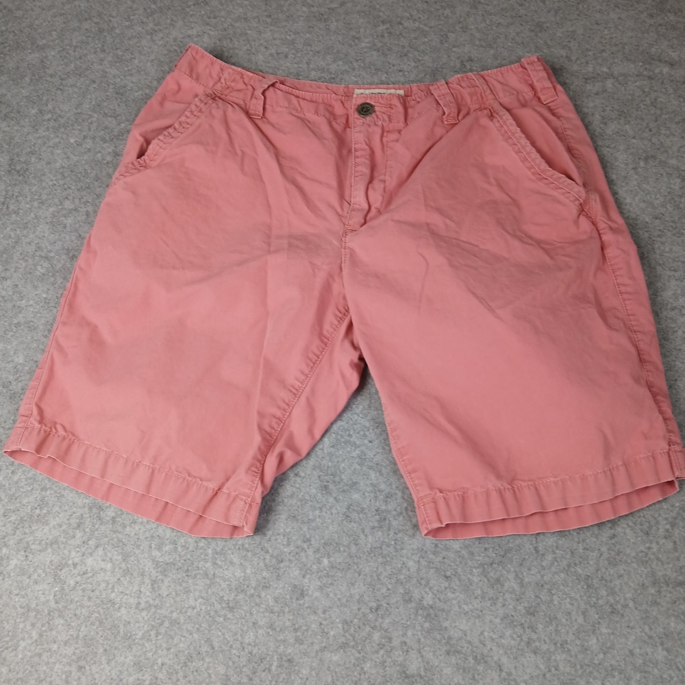 Express Chino Shorts Mens 33 Pink Flat Front Cotton Casual Summer ID 508779